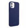 Чехол MINI Liquid Silicone Laser logo для iPhone 12 mini, синий