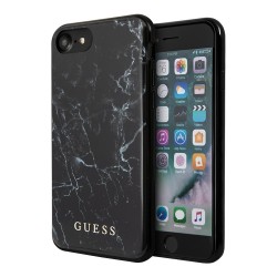 Чехол Guess Marble Design Hard для iPhone 7/8/SE 2020, черный