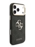Guess для iPhone 17 Pro чехол Crossbody PU 4G Big metal logo Gold camera Hard + Strap Black