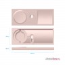Elago MagSafe Tray Duo для iPhone/Apple Watch, розовая EMSTRAY-DUO-SPK