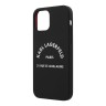 Чехол Karl Lagerfeld Liquid silicone RSG logo Hard для iPhone 12 | 12 Pro, черный