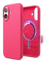 Elago для iPhone 17 чехол Magnetic Silicone Ice Red (MagSafe)