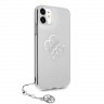 Чехол Guess 4G Big logo Hard Transparent +Silver charm для iPhone 11