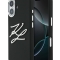Karl Lagerfeld для iPhone 17 чехол Liquid Silicone Initials Metal Logo & Camera Hard Black