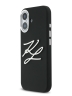 Karl Lagerfeld для iPhone 17 чехол Liquid Silicone Initials Metal Logo & Camera Hard Black