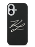 Karl Lagerfeld для iPhone 17 чехол Liquid Silicone Initials Metal Logo & Camera Hard Black