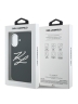Karl Lagerfeld для iPhone 17 чехол Liquid Silicone Initials Metal Logo & Camera Hard Black