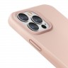 Силиконовый чехол Uniq LINO для iPhone 13 Pro Max, розовый