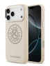 Karl Lagerfeld для iPhone 17 Pro Max чехол PU Perforated Round logo Metal camera Hard Beige (MagSafe)