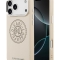 Karl Lagerfeld для iPhone 17 Pro Max чехол PU Perforated Round logo Metal camera Hard Beige (MagSafe)