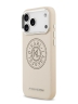 Karl Lagerfeld для iPhone 17 Pro Max чехол PU Perforated Round logo Metal camera Hard Beige (MagSafe)