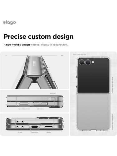 Elago для Galaxy Z Flip7 чехол PC Clear