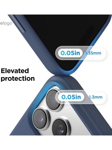 Elago для iPhone 17 Pro Max чехол Magnetic Silicone Jean Indigo (MagSafe)