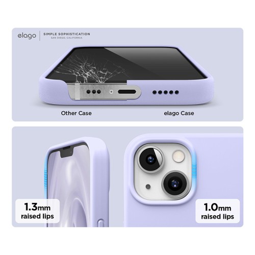 Чехол Elago Soft Silicone для iPhone 13, фиолетовый