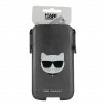 Lagerfeld для смартфонов Pouch PU Saffiano Choupette Silver (M-size) KLHCP12MOPHCHG