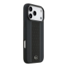 Mercedes для iPhone 17 Pro Max чехол Liquid silicone Vertical stripe Metal Cam Hard Black (MagSafe)