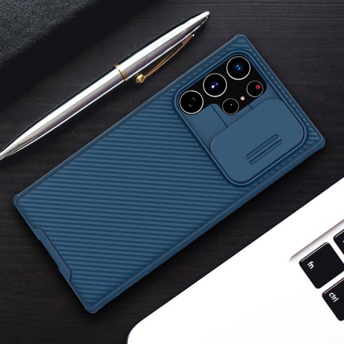 Чехол Nillkin CamShield Pro для Galaxy S22 Ultra, синий