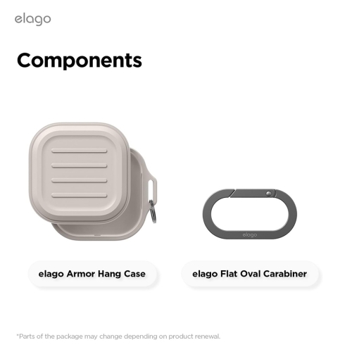 Elago для Galaxy Buds 4/4 Pro чехол Armor Silicone Hang case Stone