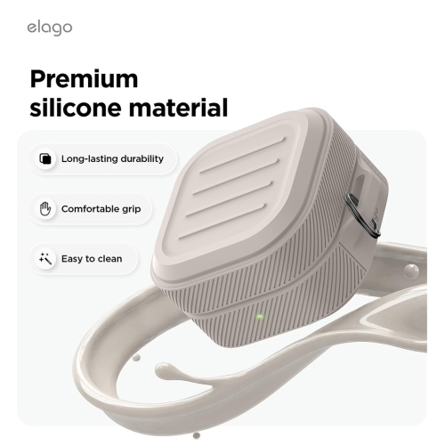 Elago для Galaxy Buds 4/4 Pro чехол Armor Silicone Hang case Stone