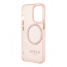 Чехол Guess Metal outline Hard для iPhone 13 Pro Max, розовый/золотой (MagSafe)