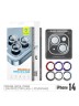 BLUEO Camera lens Armor metal для камеры iPhone 14 | 14 Plus, Black (2 шт +installer)