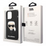 Чехол Lagerfeld Liquid silicone Karl's Head для iPhone 14 Pro Max, черный