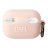 Чехол Lagerfeld Silicone case with ring NFT 3D Choupette для Airpods Pro 2, розовый
