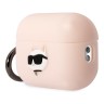 Чехол Lagerfeld Silicone case with ring NFT 3D Choupette для Airpods Pro 2, розовый