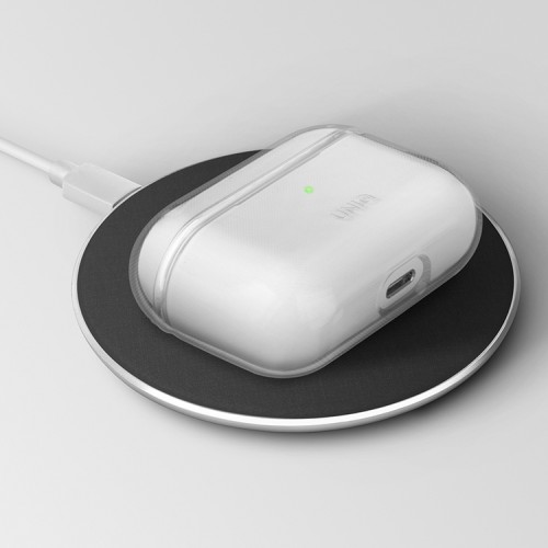 Чехол Uniq Glase с карабином для AirPods Pro 2, прозрачный