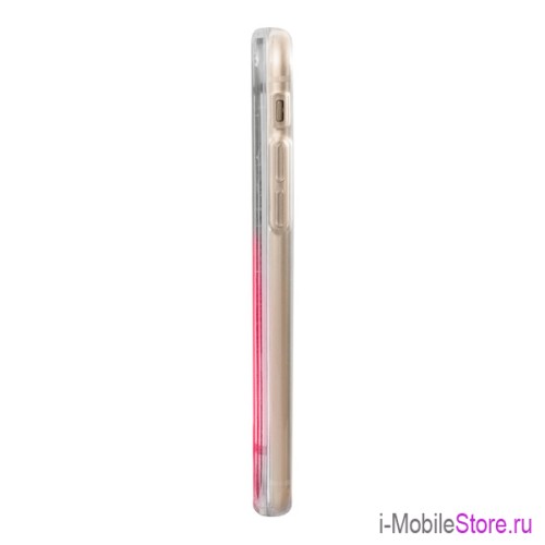 Чехол Guess Glitter для iPhone 7/8/SE, малиновый