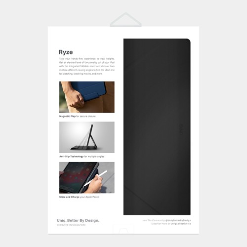 Чехол Uniq RYZE для iPad Pro 11 (2022/21) / Air 10.9 (2022/20), черный