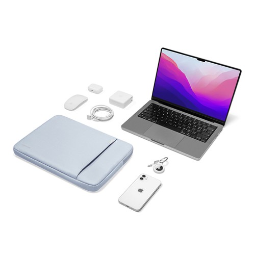 Tomtoc для ноутбуков 15" MacBook Pro/Air чехол-папка Defender-A13 Laptop Sleeve Mist Blue