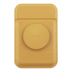 Uniq магнитный бумажник с функцией стенда FLIXA Magnetic card holder Pop-out Grip-stand Canary Yellow