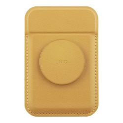 Uniq магнитный бумажник с функцией стенда FLIXA Magnetic card holder Pop-out Grip-stand Canary Yellow