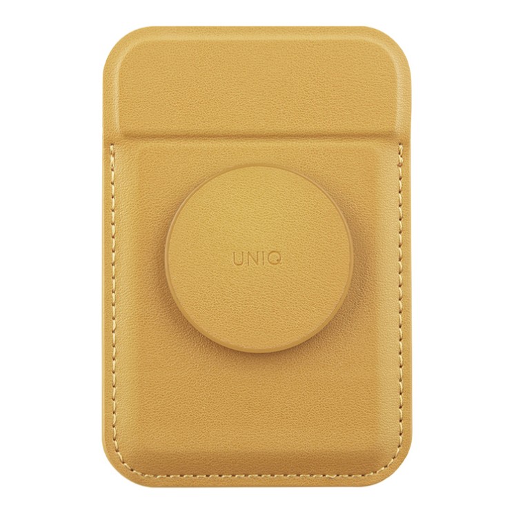 Uniq магнитный бумажник с функцией стенда FLIXA Magnetic card holder Pop-out Grip-stand Canary Yellow