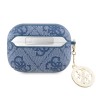 Guess для Airpods Pro 2 чехол PU leather 4G with metal logo and Diamond charm Blue
