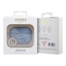 Guess для Airpods Pro 2 чехол PU leather 4G with metal logo and Diamond charm Blue