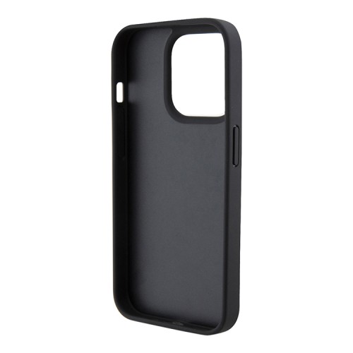 Guess для iPhone 15 Pro Max чехол PU Croco Triangle metal logo Hard Black