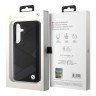 BMW для Galaxy S24 чехол Leather Textured Metal logo Hard Black