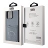 Karl Lagerfeld для iPhone 13 Pro Max чехол Cardslot PU Saffiano RSG 3D rubber logo Hard Grey
