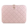 Guess для ноутбуков 13"/14" чехол Sleeve Quilted 4G metal logo with Zipper Pink
