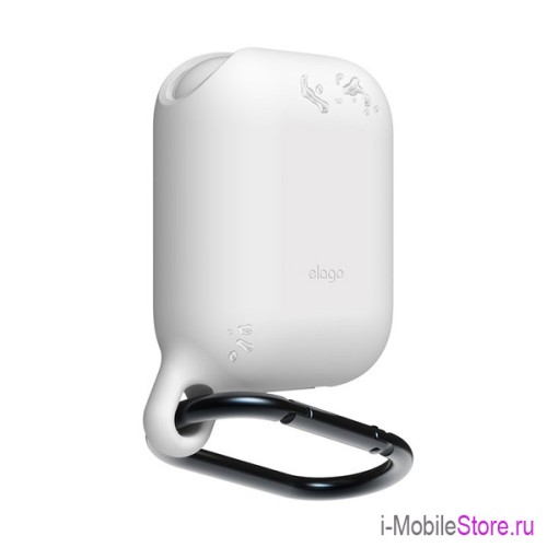 Чехол Elago Waterproof Hang case для AirPods 1/2, белый
