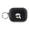 Karl Lagerfeld для Airpods Pro 2 чехол PU Saffiano Monogram with ring NFT Metal Head Karl Black