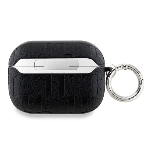 Karl Lagerfeld для Airpods Pro 2 чехол PU Saffiano Monogram with ring NFT Metal Head Karl Black