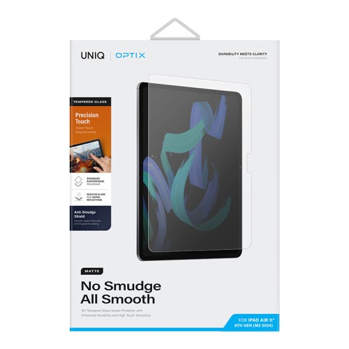 Uniq стекло для iPad Air 11 (2024) OPTIX Matte Clear (+installer)