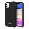 Чехол Guess Silicone collection Vintage logo для iPhone 11, черный