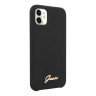 Чехол Guess Silicone collection Vintage logo для iPhone 11, черный