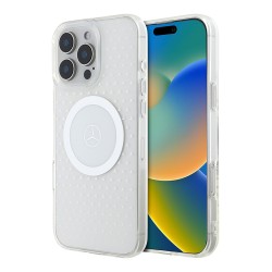 Mercedes для iPhone 16 Pro Max чехол PC/TPU Star pattern and Circle, прозрачный (MagSafe)