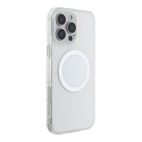 Mercedes для iPhone 16 Pro Max чехол PC/TPU Star pattern and Circle, прозрачный (MagSafe)