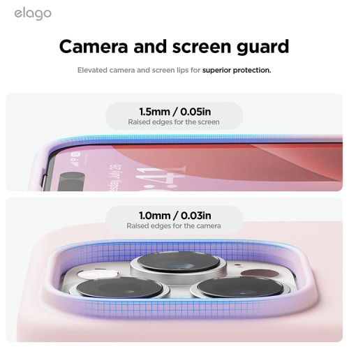 Elago для iPhone 16 Pro Max чехол Soft silicone (Liquid) Lovely Pink (MagSafe)